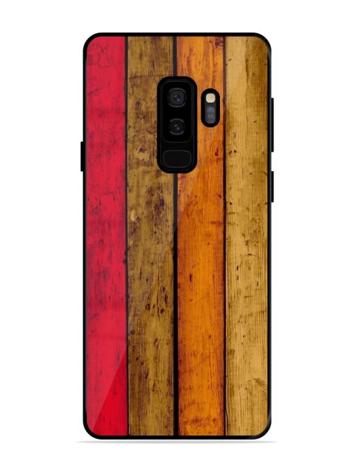 Colorful Woodgrain Glossy Soft Edge Case for Samsung Galaxy S9 Plus Chachhi