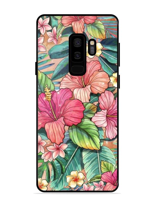 Tropical Tapestry Glossy Soft Edge Case for Samsung Galaxy S9 Plus Chachhi