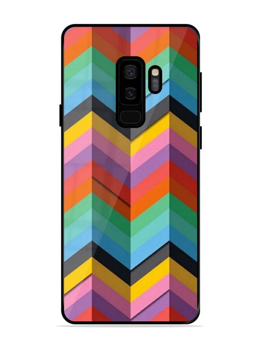 Colorful Zigzag Glossy Soft Edge Case for Samsung Galaxy S9 Plus Chachhi