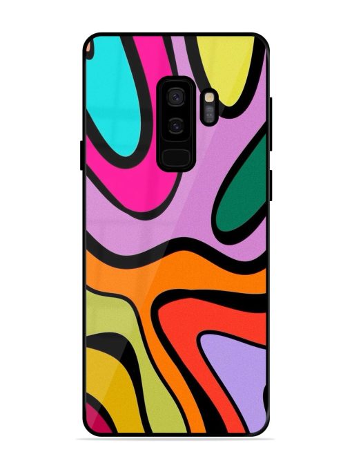 Groovy Swirls Glossy Soft Edge Case for Samsung Galaxy S9 Plus Chachhi