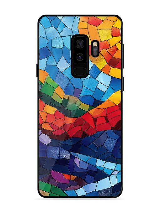 Mosaic Sunset Glossy Soft Edge Case for Samsung Galaxy S9 Plus Chachhi