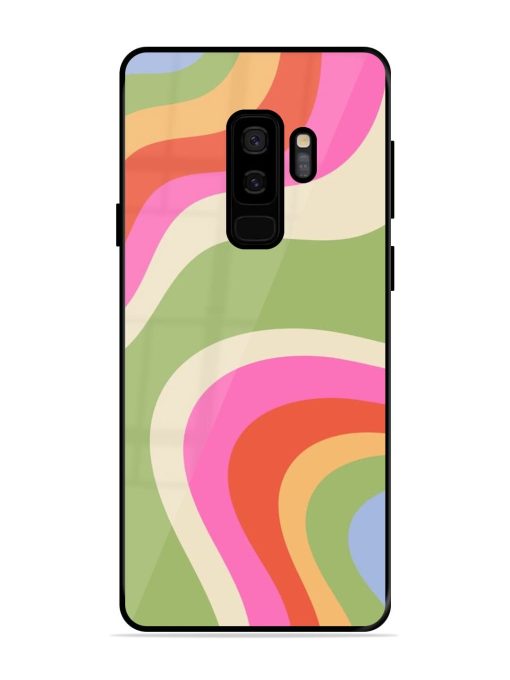 Wavy Rainbow Wonderland Glossy Soft Edge Case for Samsung Galaxy S9 Plus Chachhi