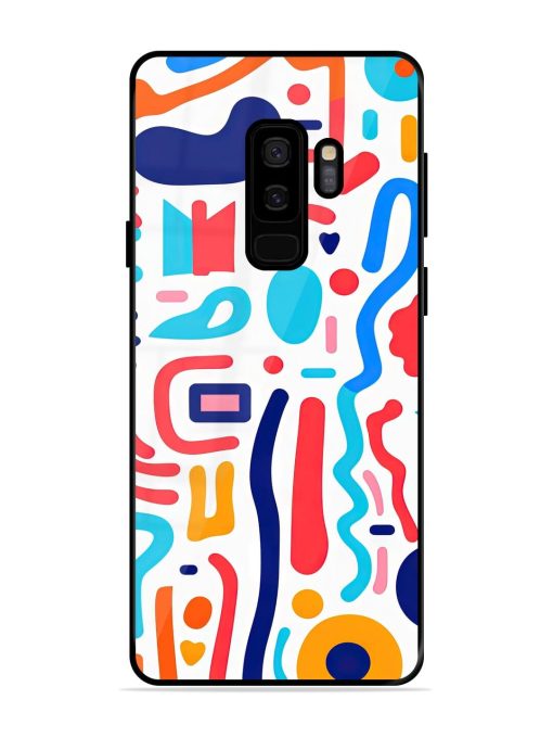 Whimsical Doodle Chaos Glossy Soft Edge Case for Samsung Galaxy S9 Plus Chachhi