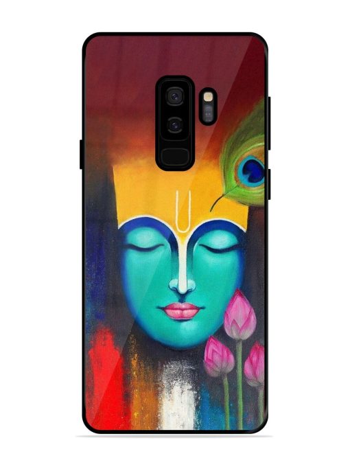 Divine Tranquility: The Face Of Krishna Glossy Soft Edge Case for Samsung Galaxy S9 Plus Chachhi