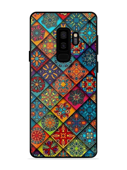 Patchwork Mandala Mosaic Glossy Soft Edge Case for Samsung Galaxy S9 Plus Chachhi