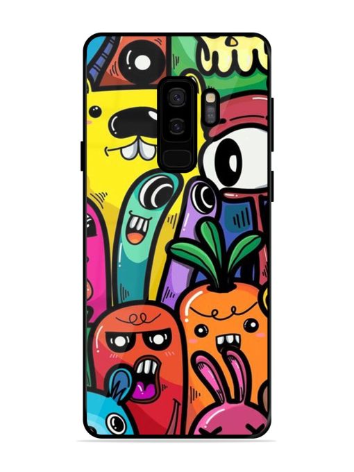 Whimsical Doodle Chaos Glossy Soft Edge Case for Samsung Galaxy S9 Plus Chachhi