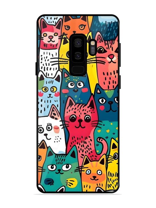 Feline Frenzy Glossy Soft Edge Case for Samsung Galaxy S9 Plus Chachhi