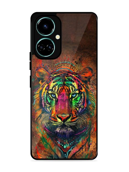 Cosmic Tiger Glossy Soft Edge Case for Tecno Camon 19 Chachhi