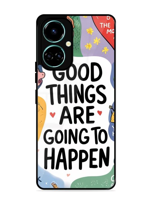 Uplifting Scribbles Glossy Soft Edge Case for Tecno Camon 19 Chachhi