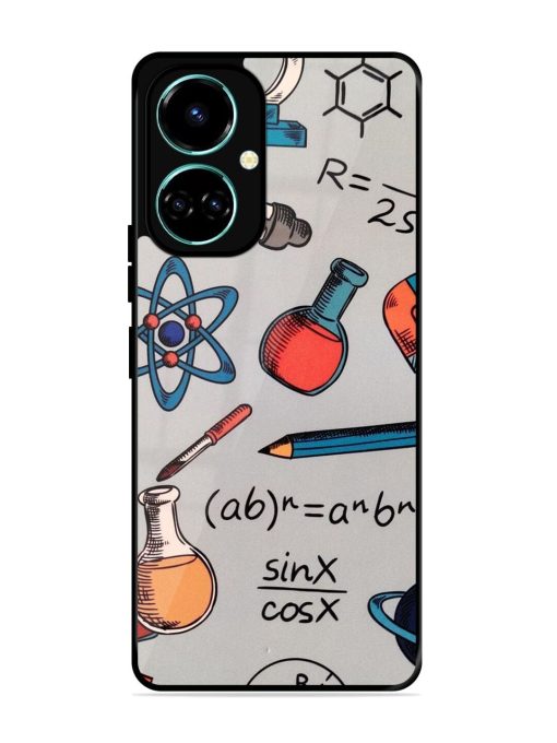 Science Doodle Glossy Soft Edge Case for Tecno Camon 19 Chachhi