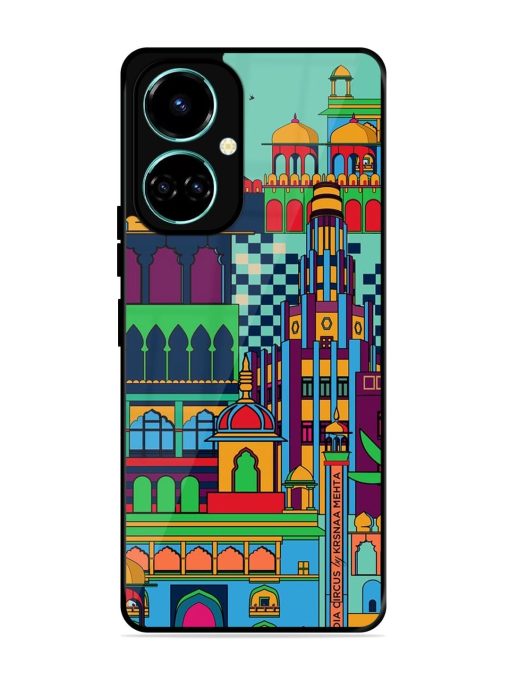 Indian Tapestry Glossy Soft Edge Case for Tecno Camon 19 Chachhi