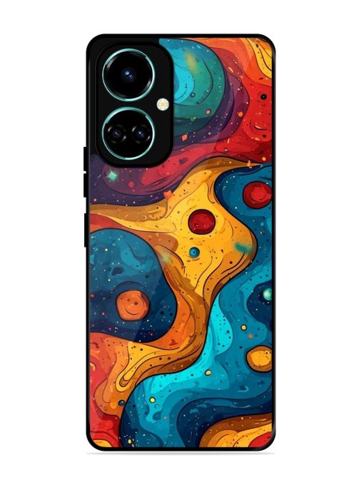 Cosmic Swirl Glossy Soft Edge Case for Tecno Camon 19 Chachhi