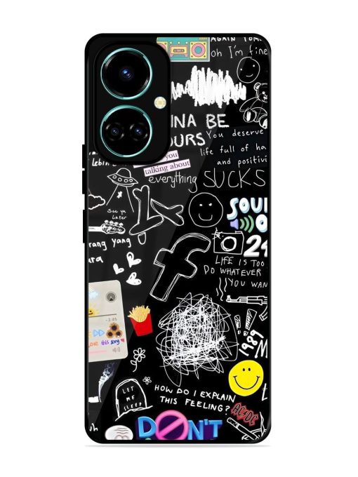 Doodle Diary Glossy Soft Edge Case for Tecno Camon 19 Chachhi