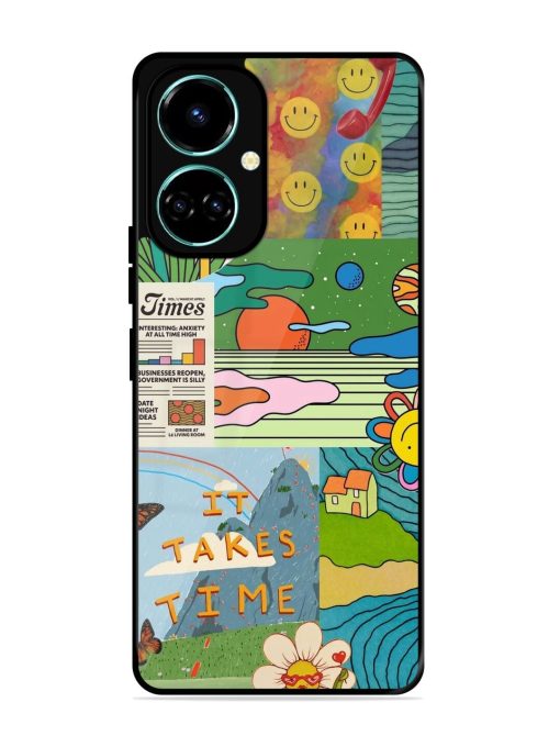 Groovy Vibes Glossy Soft Edge Case for Tecno Camon 19 Chachhi