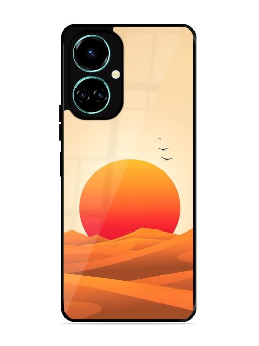 Desert Sunset Glossy Soft Edge Case for Tecno Camon 19 Chachhi