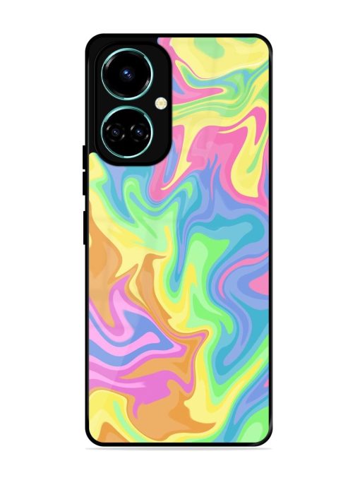 Whimsical Swirl Glossy Soft Edge Case for Tecno Camon 19 Chachhi