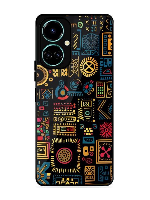 Tribal Tapestry Glossy Soft Edge Case for Tecno Camon 19 Chachhi