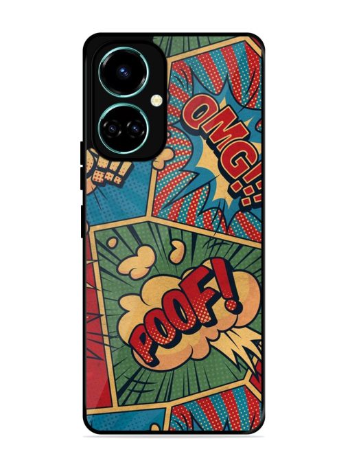 Comic Book Chaos Glossy Soft Edge Case for Tecno Camon 19 Chachhi