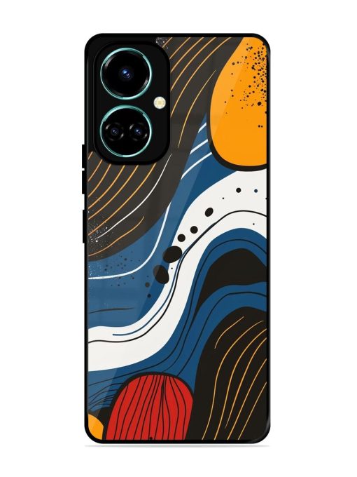 Abstract Expression Glossy Soft Edge Case for Tecno Camon 19 Chachhi