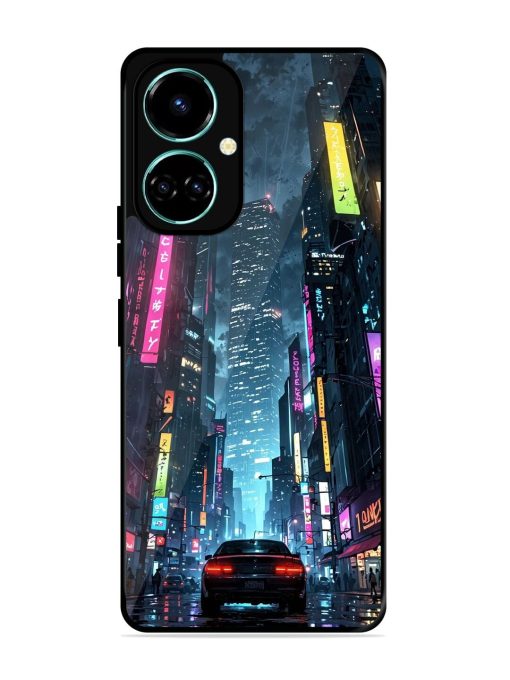 Neon Nightscape Glossy Soft Edge Case for Tecno Camon 19 Chachhi