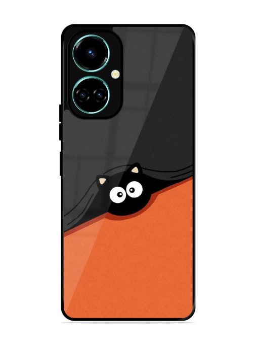 Peek-A-Boo Kitty Glossy Soft Edge Case for Tecno Camon 19 Chachhi