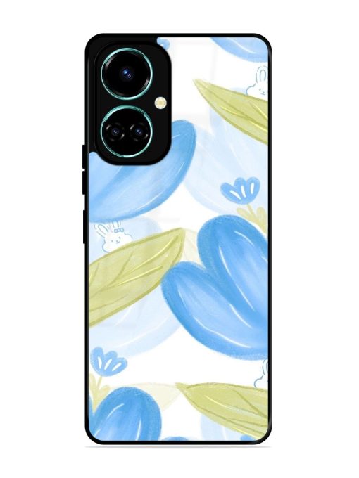 Bunny'S Blue Garden Glossy Soft Edge Case for Tecno Camon 19