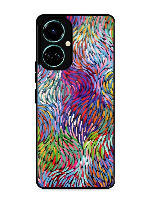 Vibrant Waves Glossy Soft Edge Case for Tecno Camon 19 Chachhi