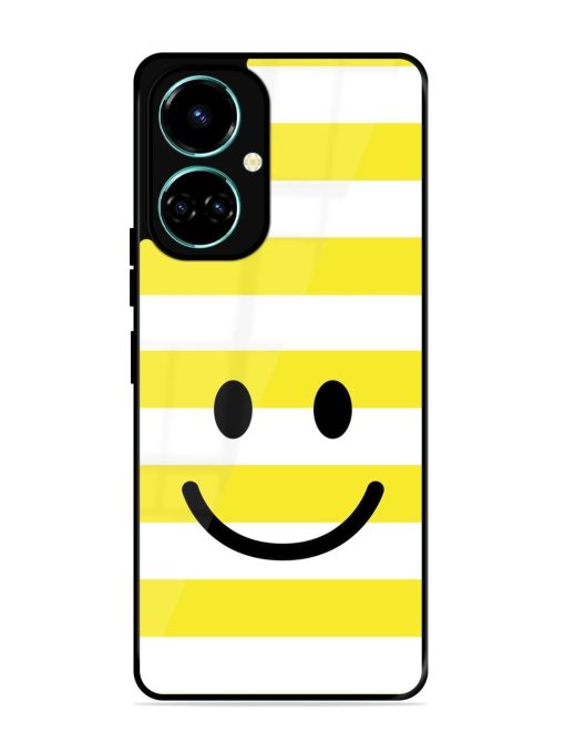 Smiling Stripes Glossy Soft Edge Case for Tecno Camon 19 Chachhi