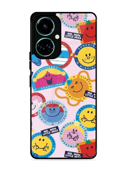 Whimsical Mr. Men & Little Miss Glossy Soft Edge Case for Tecno Camon 19 Chachhi