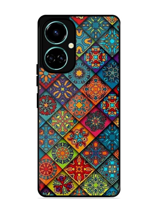 Patchwork Mandala Mosaic Glossy Soft Edge Case for Tecno Camon 19 Chachhi