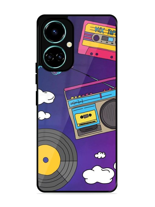 Retro Vibes Glossy Soft Edge Case for Tecno Camon 19 Chachhi