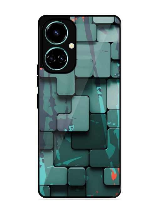 Abstract Geometric Mosaic Glossy Soft Edge Case for Tecno Camon 19 Chachhi