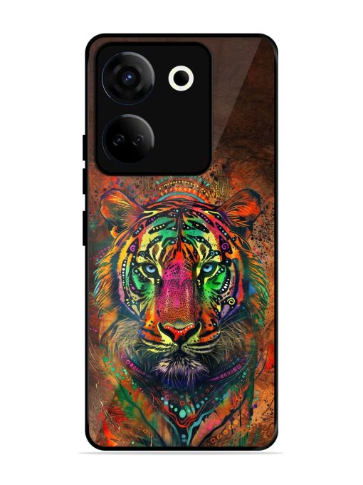 Cosmic Tiger Glossy Soft Edge Case for Tecno Camon 20 Chachhi