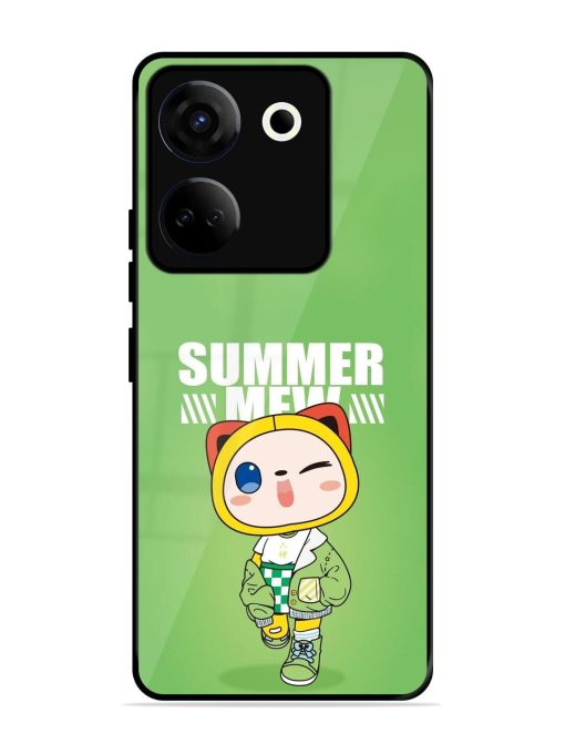 Purrfect Summer Glossy Soft Edge Case for Tecno Camon 20 Chachhi