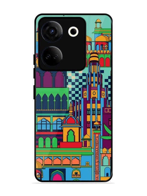 Indian Tapestry Glossy Soft Edge Case for Tecno Camon 20