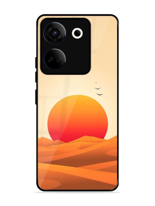 Desert Sunset Glossy Soft Edge Case for Tecno Camon 20 Chachhi