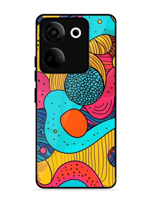 Psychedelic Patterns Glossy Soft Edge Case for Tecno Camon 20