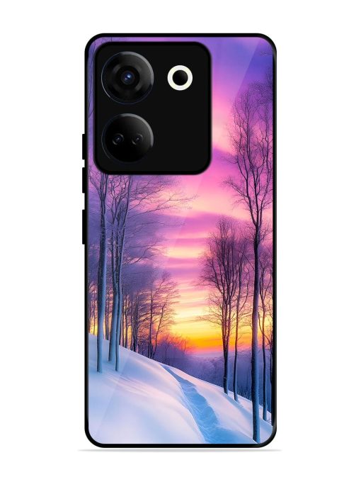 Winter'S Purple Haze Glossy Soft Edge Case for Tecno Camon 20 Chachhi