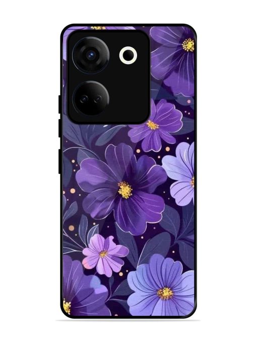 Purple Paradise Glossy Soft Edge Case for Tecno Camon 20 Chachhi