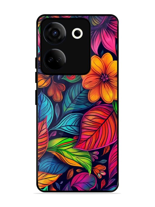 Rainbow Of Blooms Glossy Soft Edge Case for Tecno Camon 20 Chachhi