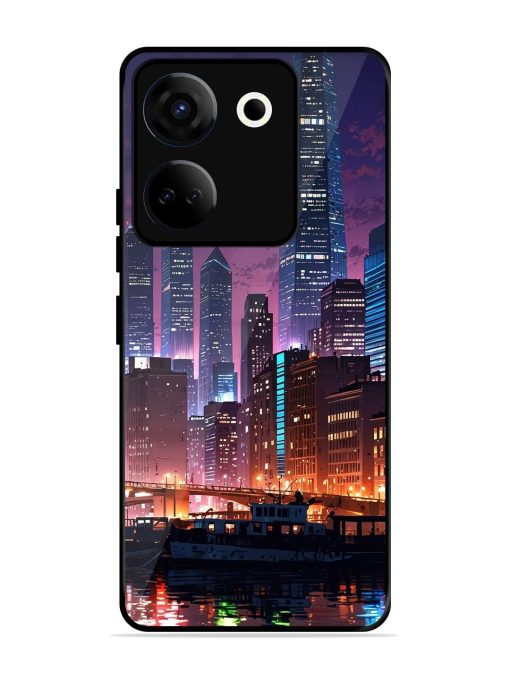 Neon Nightscape Glossy Soft Edge Case for Tecno Camon 20