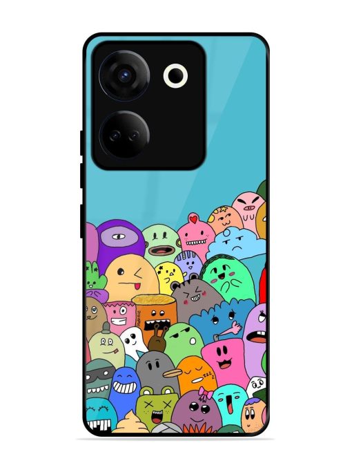 Monster Mash Glossy Soft Edge Case for Tecno Camon 20 Chachhi