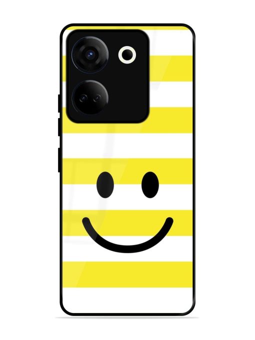 Smiling Stripes Glossy Soft Edge Case for Tecno Camon 20 Chachhi