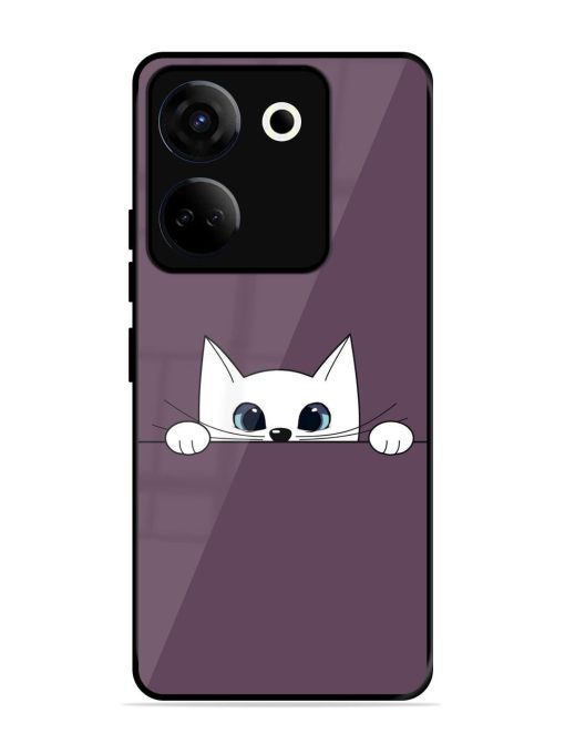 Peek-A-Boo Kitty Glossy Soft Edge Case for Tecno Camon 20 Chachhi