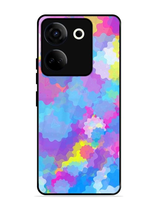 Psychedelic Cloud Burst Glossy Soft Edge Case for Tecno Camon 20 Chachhi