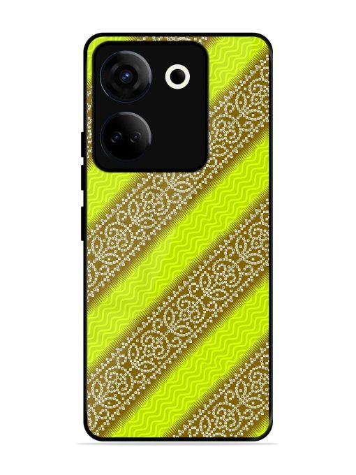 Golden Bandana Bliss Glossy Soft Edge Case for Tecno Camon 20