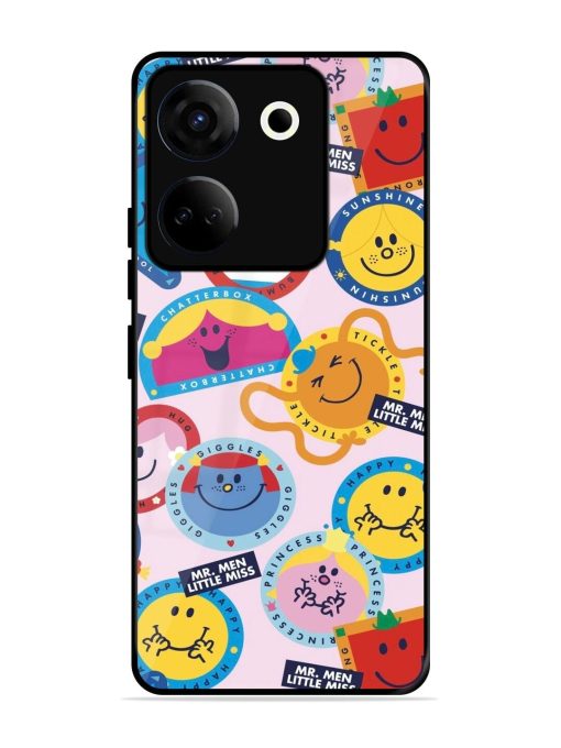 Whimsical Mr. Men & Little Miss Glossy Soft Edge Case for Tecno Camon 20