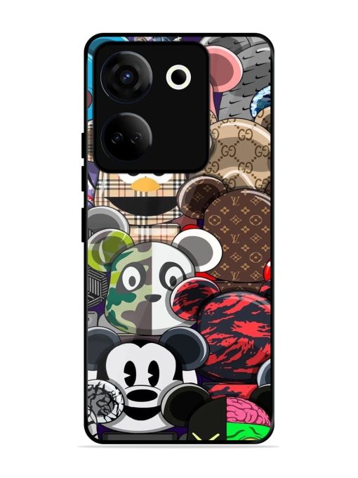 Streetwear Bearbrick Extravaganza Glossy Soft Edge Case for Tecno Camon 20 Chachhi