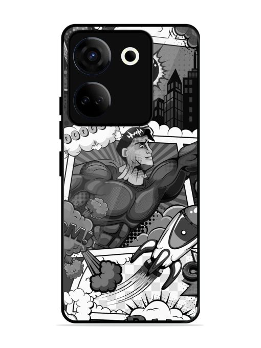 Comic Book Chaos Glossy Soft Edge Case for Tecno Camon 20