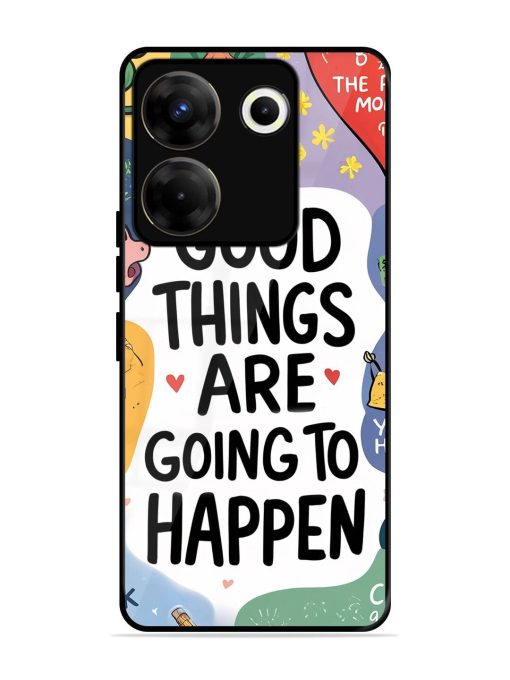 Uplifting Scribbles Glossy Soft Edge Case for Tecno Camon 20 Pro (5G) Chachhi